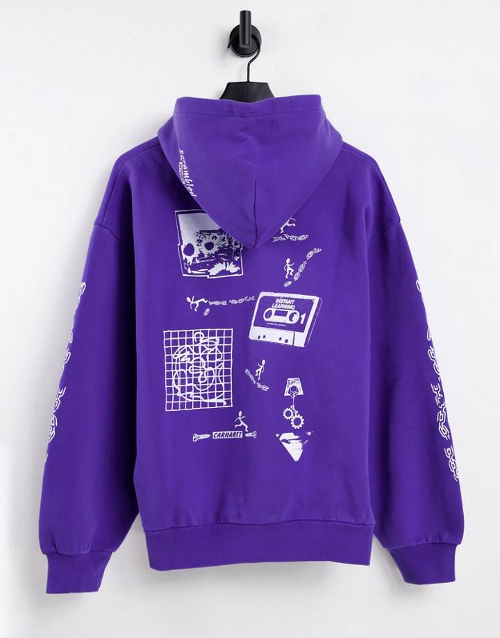 Carhartt Wip Scramble Print Hoodie In Blue