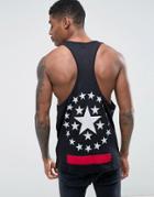 Bando Forever Print Racer Fit Tank - Black