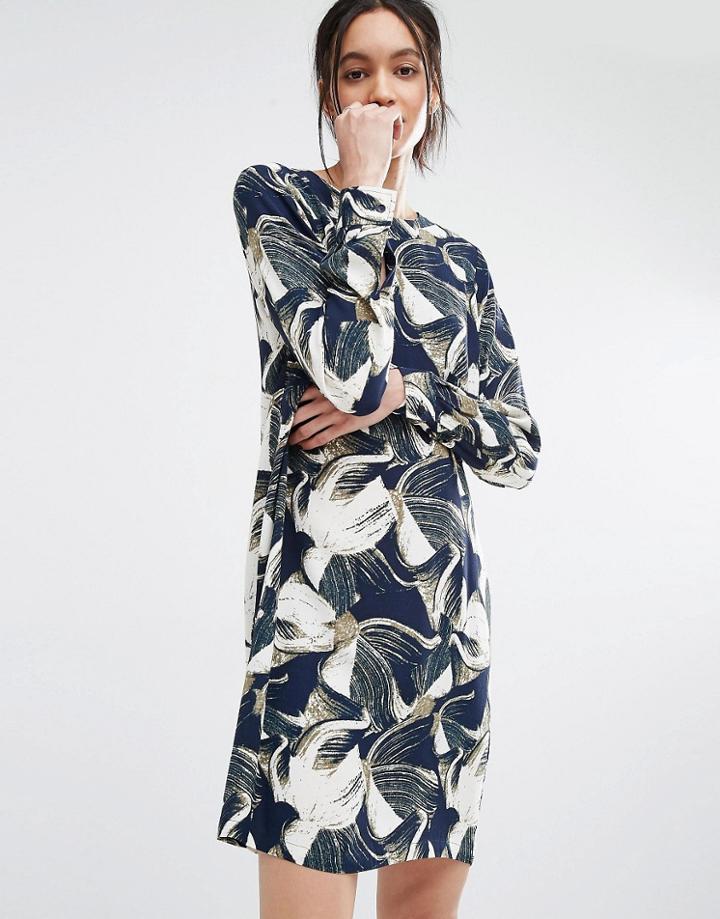 Just Female Blossom Shift Dress - Blue