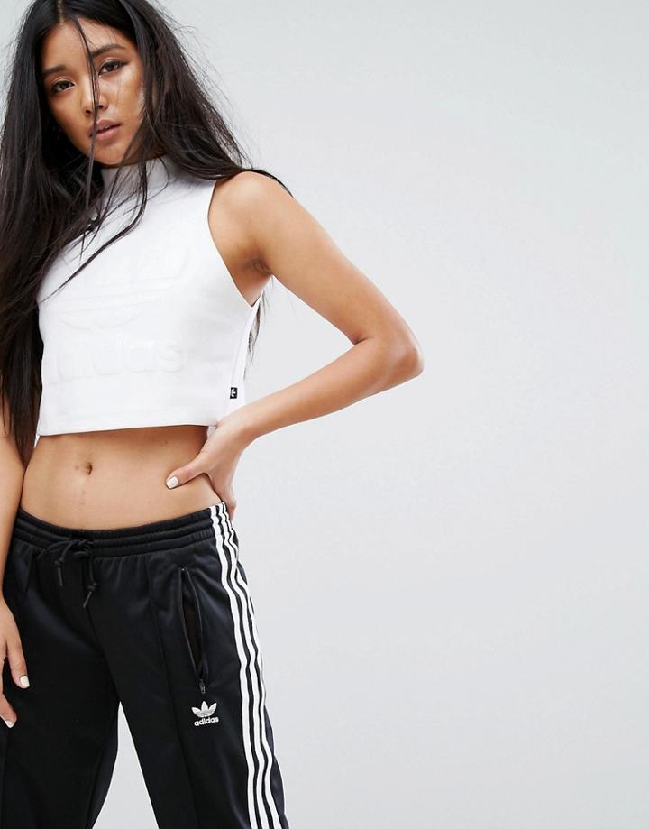 Adidas High Neck Tank Top - White