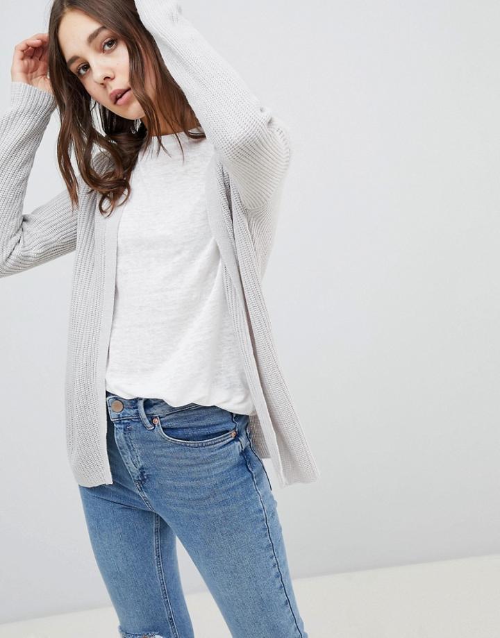 Brave Soul Bambi Loose Fit Cardigan - Gray