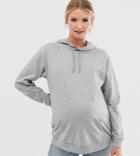 Asos Design Maternity Ultimate Hoodie In Gray Marl - Gray