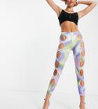 Asyou Cut Out Front Printed Leggings In Multi - Part Of A Set
