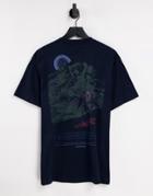 Carhartt Wip Mountain Back Print T-shirt In Navy