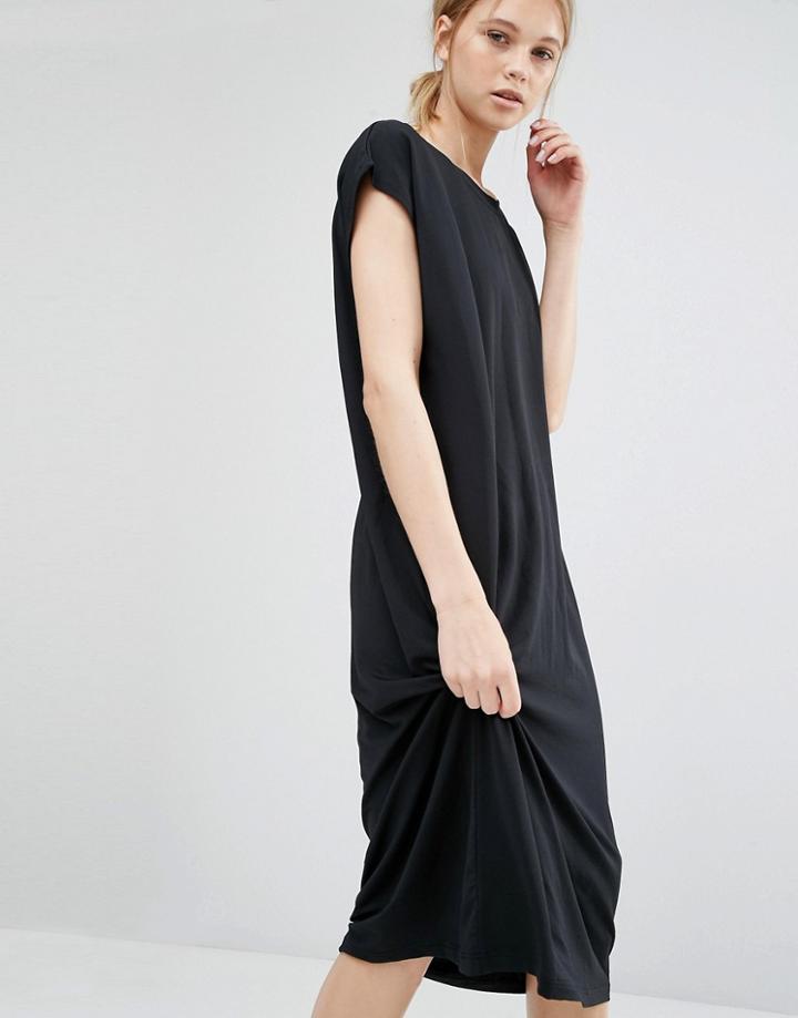 Dr Denim Longline T-shirt Dress - Black