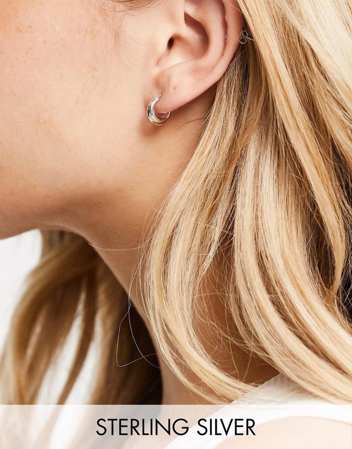 Kingsley Ryan Sterling Silver 15mm Graduated Hoop Earrings