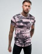 Good For Nothing Muscle T-shirt In Print - Pink