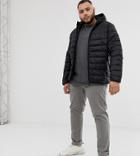 Blend Plus Quilted Jacket With Hood In Black - Black