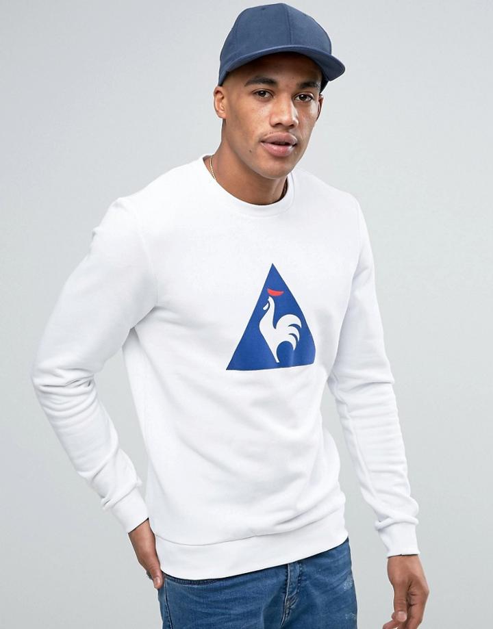 Le Coq Sportif Flock Logo Crew Sweatshirt In White 1710448 - White