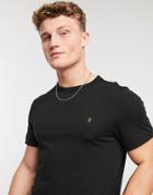 Farah Danny Cotton T-shirt In Black - Black