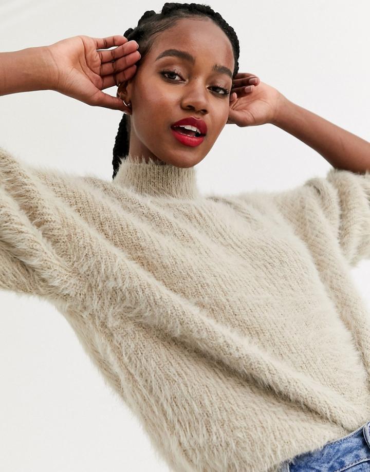 Asos Design Fluffy Oversized Sweater-multi