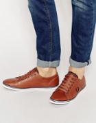 Fred Perry Kingston Leather Plimsolls - Brown
