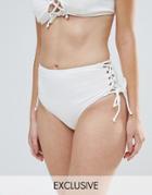 Peek & Beau Texture Bikini Bottom - White