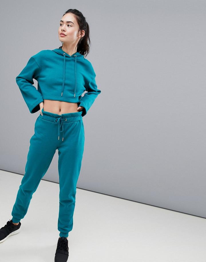 South Beach Paperbag Joggers In Blue - Green