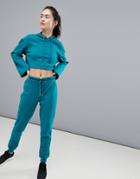 South Beach Paperbag Joggers In Blue - Green