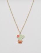 Asos Cactus Novelty Necklace - Multi