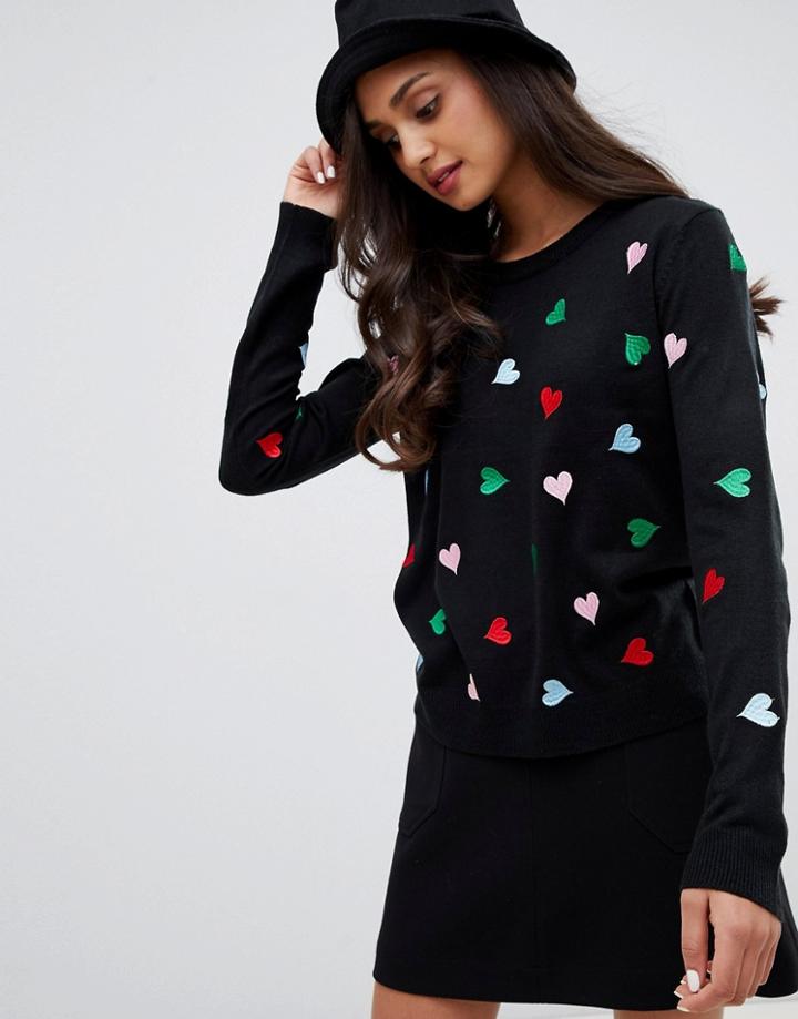 Brave Soul Sweetheart Sweater - Black