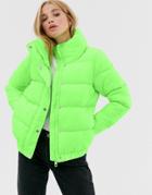 Brave Soul Slay Cropped Padded Coat-green