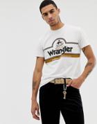 Wrangler Retro Logo T-shirt In Off White - White