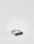 Icon Brand Lava Stone Ring In Antique Silver - Silver