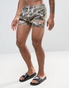Ellesse Swim Shorts In Camo - Green
