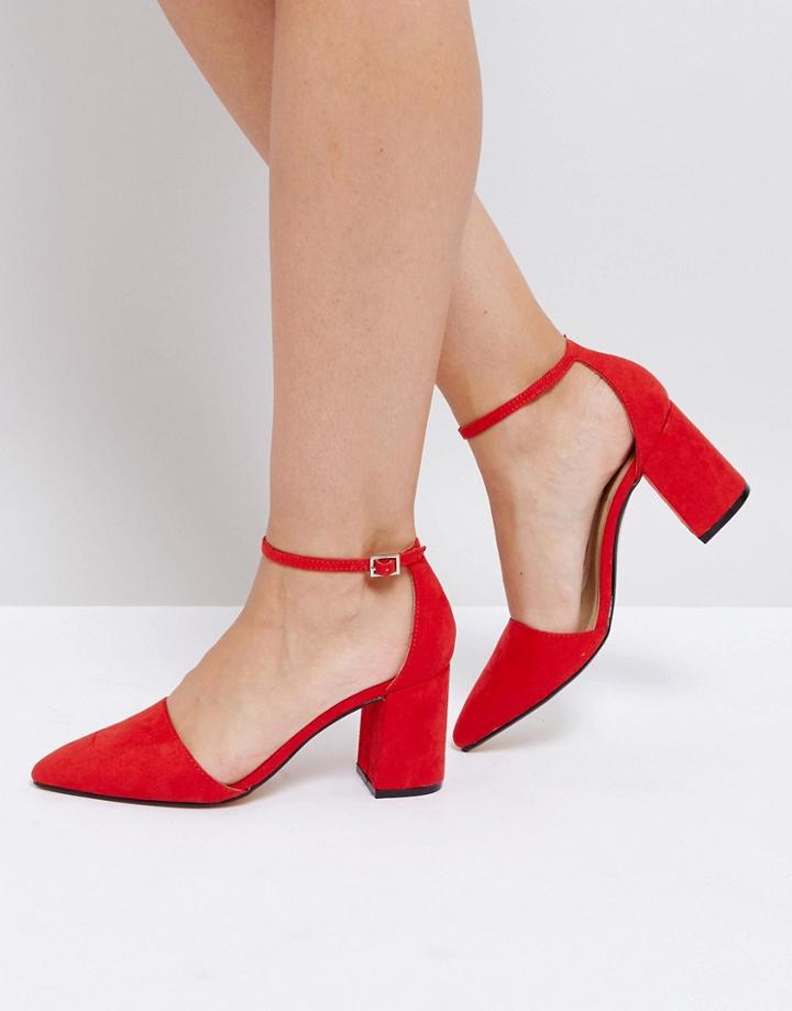 Truffle Point Toe Heel Shoe - Red