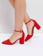Truffle Point Toe Heel Shoe - Red