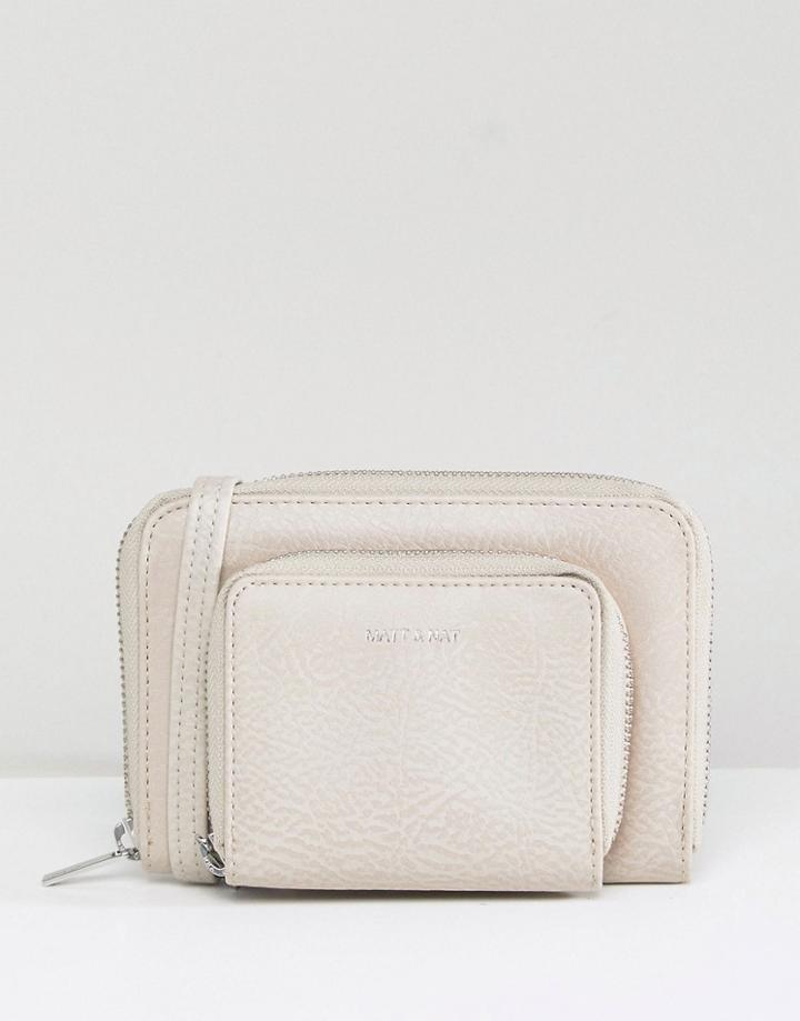 Matt & Nat Crossbody Bag With Front Compartment - Stone