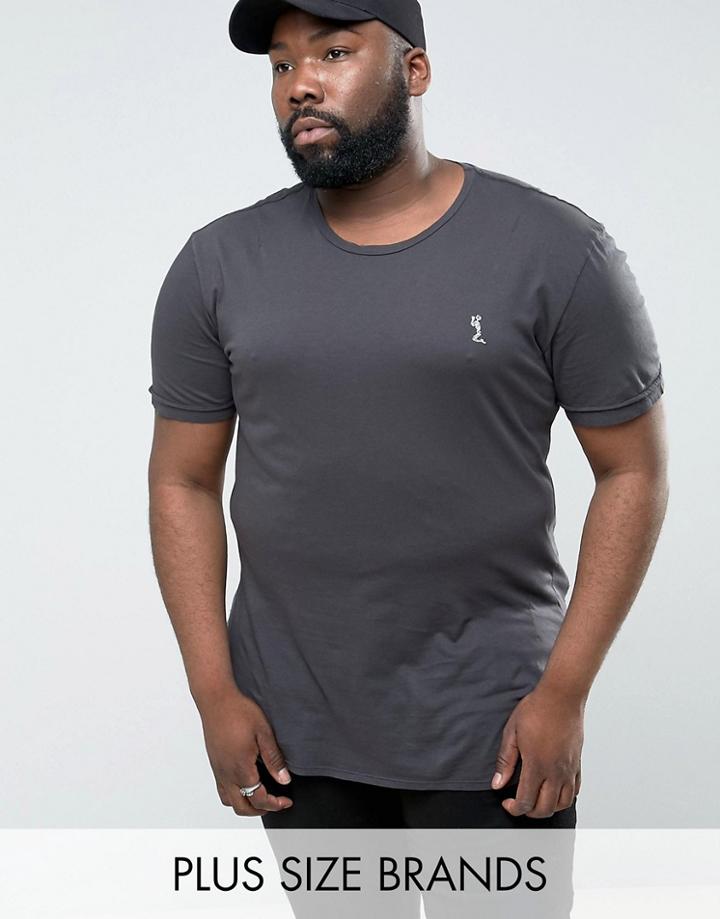 Religion Plus T-shirt With Step Hem - Black