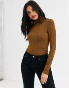 & Other Stories Chain Top Long-sleeve Print In Brown - Multi