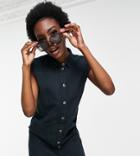 Noisy May Tall Denim Shirt Dress With Pockets In Black