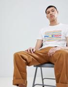 Asos Design T-shirt With Phoenix Rainbow Print - White