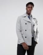 Selected Homme Wool Mix Peacoat - Gray