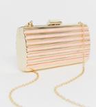 True Decadence Gold And Resin Structured Clutch Bag - Multi