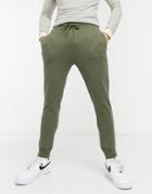Topman Sweatpants In Khaki-green