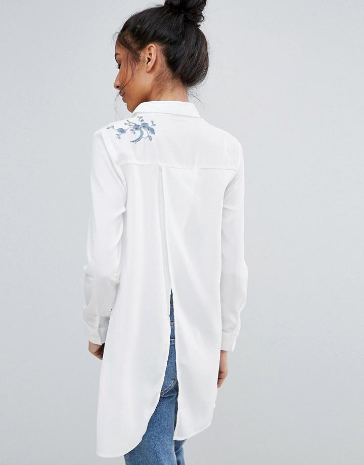 Unique21 Embroidered Shirt - White
