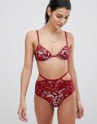 Somedays Lovin Lace Wire Bikini Top - Red