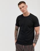 Brave Soul Organic Cotton T-shirt In Black - Black