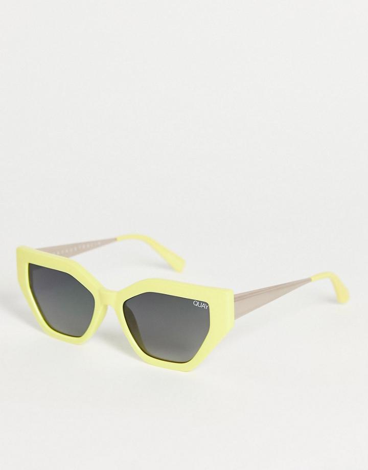 Quay Vinyl Cat Eye Sunglasses-yellow