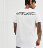 G-star Beraw Rodis Organic Cotton Logo Back Print T-shirt In White Exclusive At Asos - White