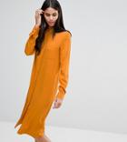 Asos Tall Casual Midi Shirt Dress - Orange