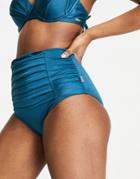 Ck Swim High Waist Bikini Bottoms In Shimmer-multi