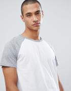 Burton Menswear Raglan T-shirt In Gray - Gray