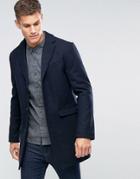 Esprit Wool Overcoat - Navy