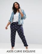 Asos Curve Peg Pant In Bug Print - Multi