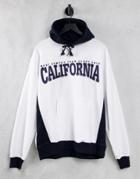 Pull & Bear California Varsity Hoodie In Gray-grey