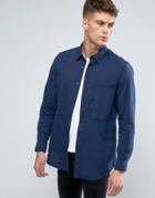 G-star Stalt Slim Fit Shirt Long Sleeve - Blue