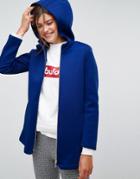 Stradivarius Hooded Coat - Blue