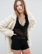 Raga Winter Wanderlust Textured Coat - Cream