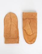 Vila Real Leather Mittens - Brown